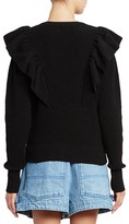 Thumbnail for your product : Isabel Marant Blakely Ruffled Wool-Blend Knit Sweater