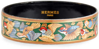 Hermes Estate Pheasant Bangle, Green