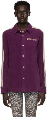 Palm Angels Purple Corduroy Track Jacket