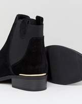 Thumbnail for your product : New Look Suede Metal Insert Flat Ankle Boot