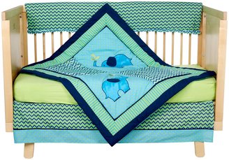 Pam Grace Creations 10 Pc Crib Bedding Set- Zigzag Elephant - Zigzag Elephant