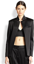 Thumbnail for your product : Alexander Wang T by Open-Front Satin Blazer