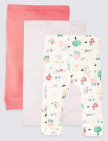 Thumbnail for your product : Marks and Spencer 3 Pack Pure Cotton Leggings