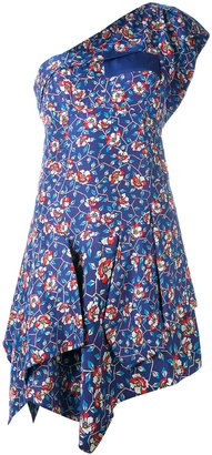 Isabel Marant floral one shoulder dress