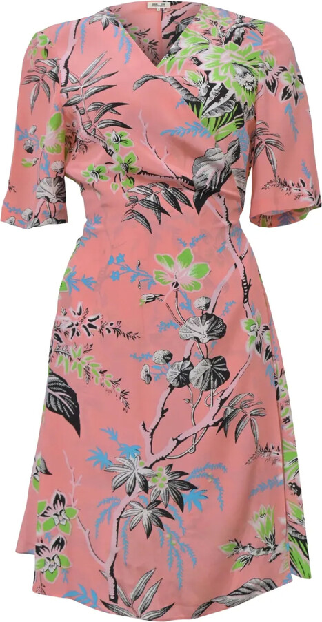 Diane von Furstenberg Botanical-Print Wrap Midi Dress