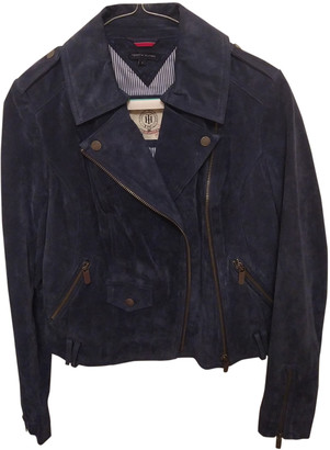 Tommy Hilfiger Blue Leather Jackets - ShopStyle