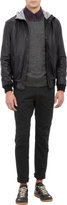 Thumbnail for your product : Barneys New York Perforated Leather Hooded Jacket