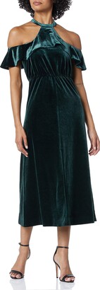 Ali & Jay Women's Sleeveless Velvet Fit & Flare Midi Dress