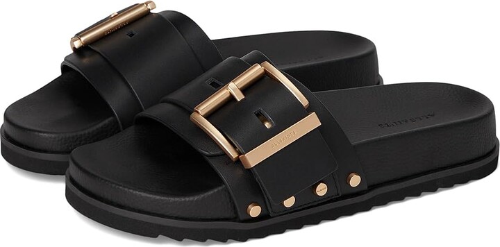 AllSaints Ellie Stud Slider Women's Sandals Black 1 : 8 M, Leather