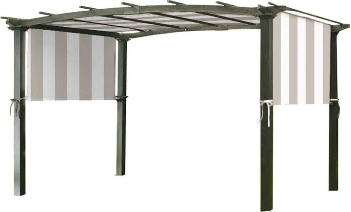 Garden Winds Universal Replacement Canopy Top Cover in Cabana Beige for Metal Pergola Frame