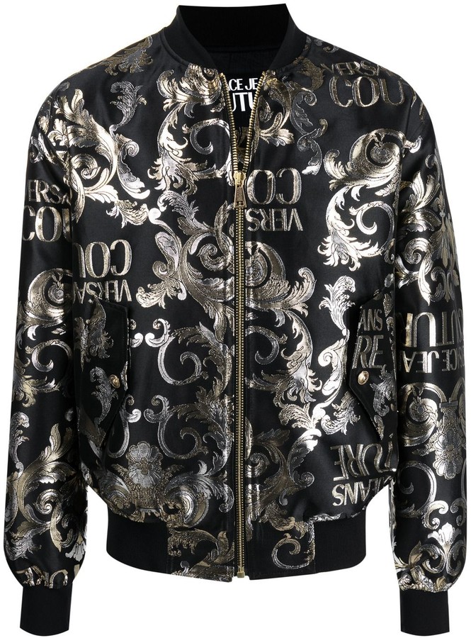 Versace Jeans Couture Logo baroque pattern jacquard jacket - ShopStyle ...