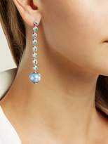 Thumbnail for your product : Francesca Villa 18kt White Gold And Venetian Eye Bead Earrings - Womens - Multi