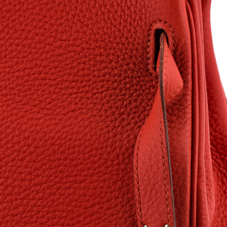 Hermes Kelly Handbag Brique Box Calf with Palladium Hardware 28