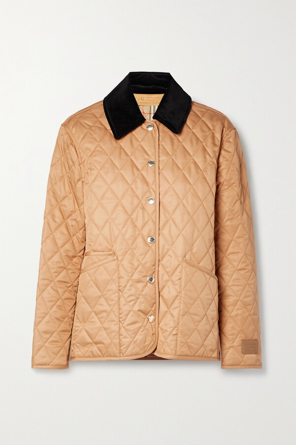 Burberry Check Trim Quilted Jacket | ShopStyle