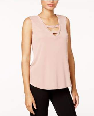 Bar III Cage-Front Tank Top, Created for Macy's