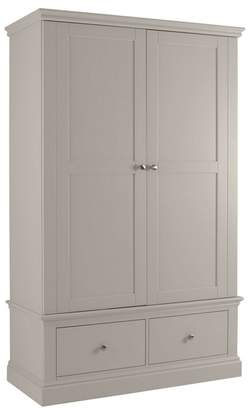 Corndell Debenhams - Taupe 'Oxford' Double Wardrobe With Drawers