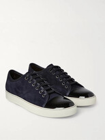 Thumbnail for your product : Lanvin Cap-Toe Suede And Patent-Leather Sneakers