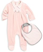 Thumbnail for your product : Armani Junior Baby's Two-Piece Collared Footie & Bib Set