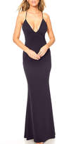 Thumbnail for your product : Katie May Stamina Low V-Neck Stretch Crepe Gown with Crisscross Back