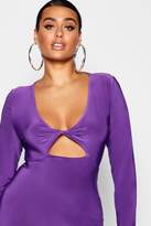 Thumbnail for your product : boohoo Plus Twist Front Cut Out Bodycon Dress