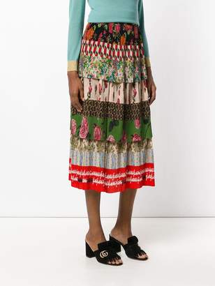 Gucci Acid Bloom print plissé skirt
