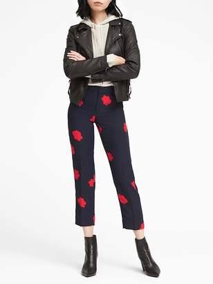 Banana Republic Avery Straight-Fit Floral Ankle Pant