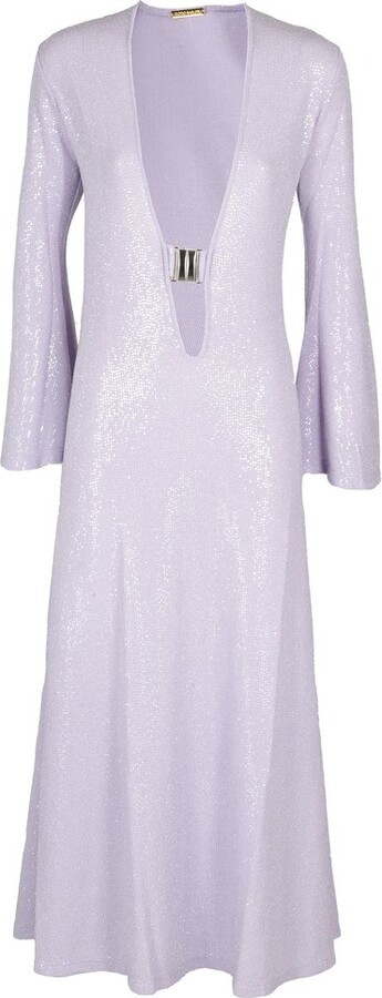 Dodo Bar Or Deep-V Long-Sleeve Dress