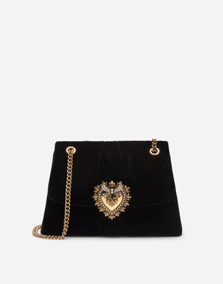 Dolce & Gabbana Large Devotion shoulder bag in quilted velvet