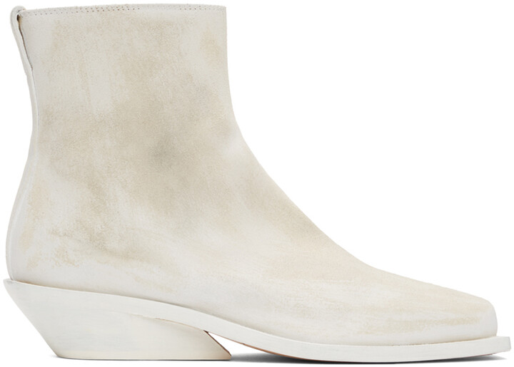 white suede chelsea boots