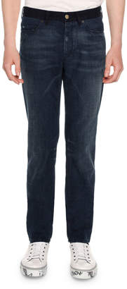 Lanvin Contrast Waistband Skinny 5 Pocket Jeans
