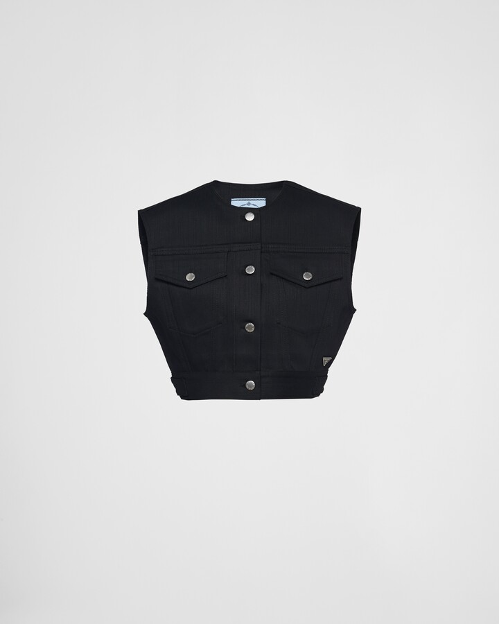 Prada Stretch denim vest - ShopStyle