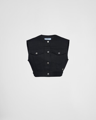 【送料&関税込】Prada Denim Vest Black Sleeveless Denim Vest - Prada - Men | WE IN STYLE