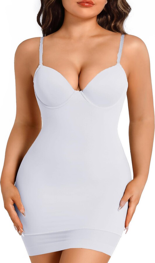 Buy JOYSHAPER Full Slips for Women Under Dresses Tummy Control Dress Slip  Shapewear Seamless Body Shaper Cami, Beige, Large at
