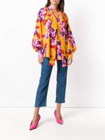 Thumbnail for your product : MSGM floral printed tie neck blouse