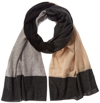 In2 By Incashmere Incashmere Colorblocked Cashmere Scarf