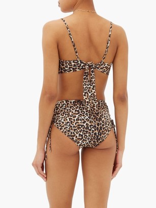 Belize - Hailey Leopard-print Bandeau Bikini Top - Leopard