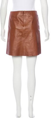 Theory Leather Mini Skirt w/ Tags