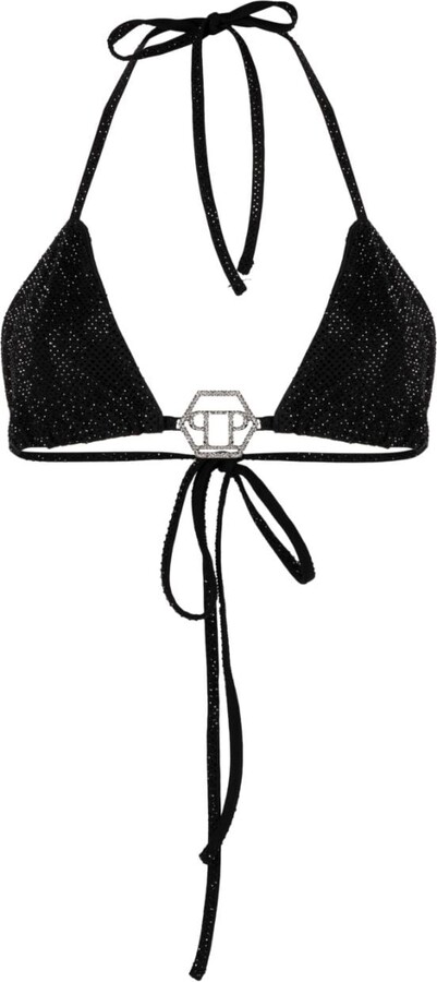Philipp Plein Crystal-Embellished Monogram Bikini - ShopStyle Two