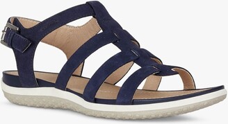 Geox Women's Vega Wide Fit Leather Sandals