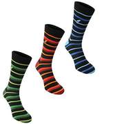 Thumbnail for your product : Kangol Mens Formal Sock 3 Pack Striped Cotton Boot Socks Work Underwear