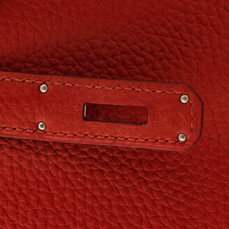 Hermes Birkin 35CM Bag Togo Leather Palladium Hardware, 5E Vermilon
