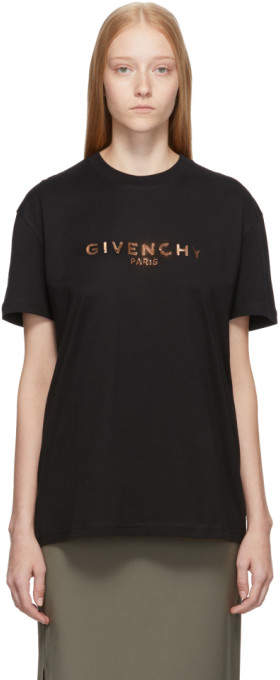 Givenchy Black Rose Gold Print Logo T-Shirt - ShopStyle Clothes and Shoes
