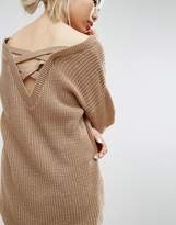 Thumbnail for your product : Daisy Street Oversized Sweater With Strap Back Detail