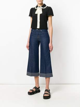 RED Valentino flared stud trousers