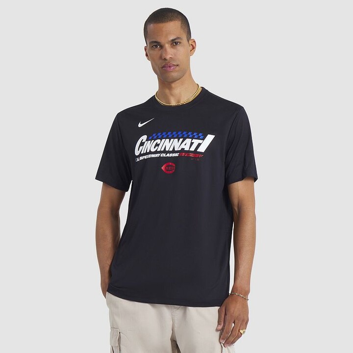 Men's Nike Black Cincinnati Reds 2025 MLB Speedway Classic Legend Performance T-Shirt