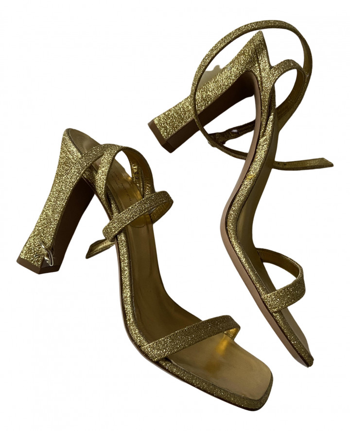 dries van noten gold sandals