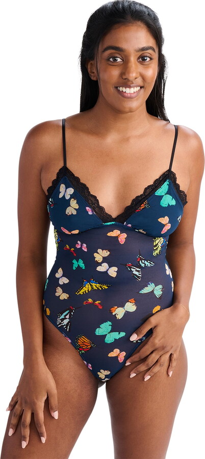 Parade Mesh Lined Cups Bodysuit, Sizes XS to 3XL