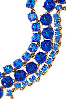 Thumbnail for your product : Oscar de la Renta Gold-plated crystal necklace