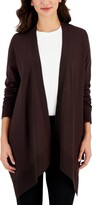 Thumbnail for your product : JM Collection Women's Textured Hem Cascade-Front Cardigan, Created for Macy's