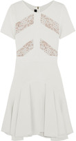 Thumbnail for your product : Elie Saab Lace-paneled stretch-knit dress